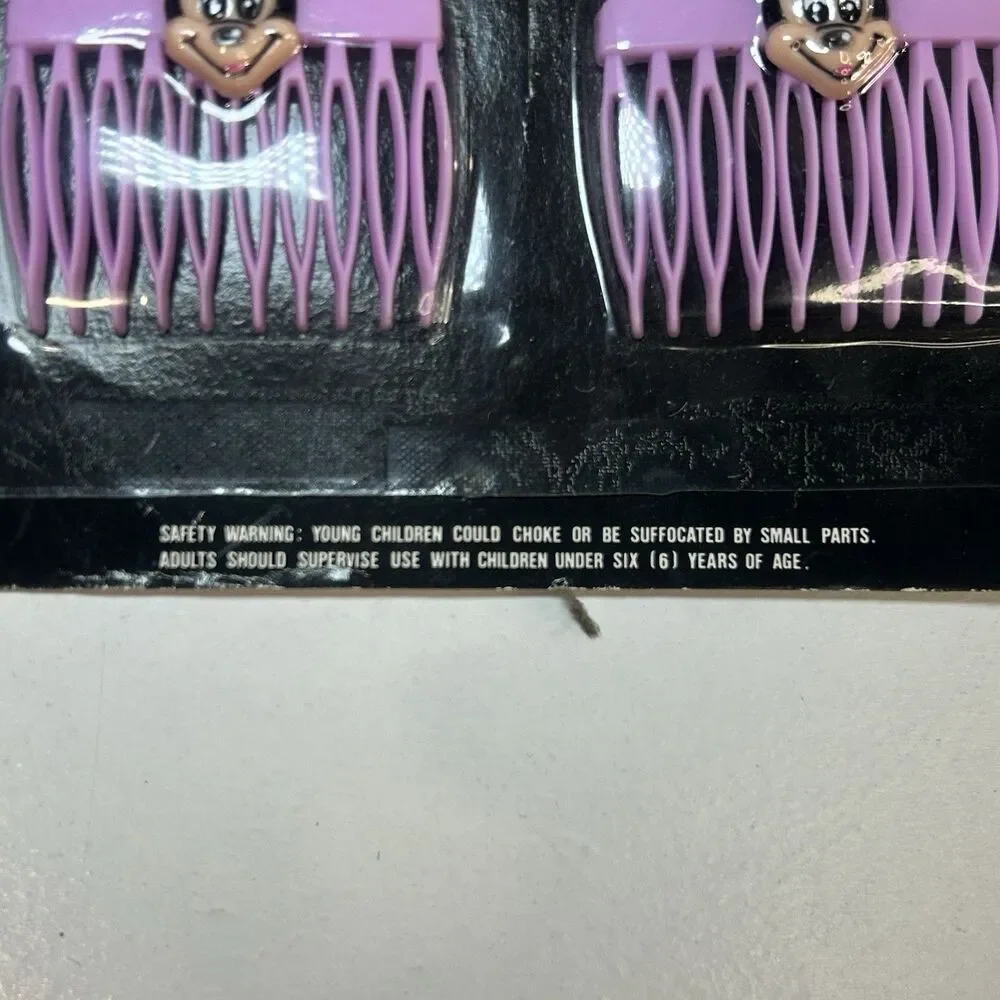 vintage minnie n me Walt Disney mickey mouse 4 comb barretes NIP party makers